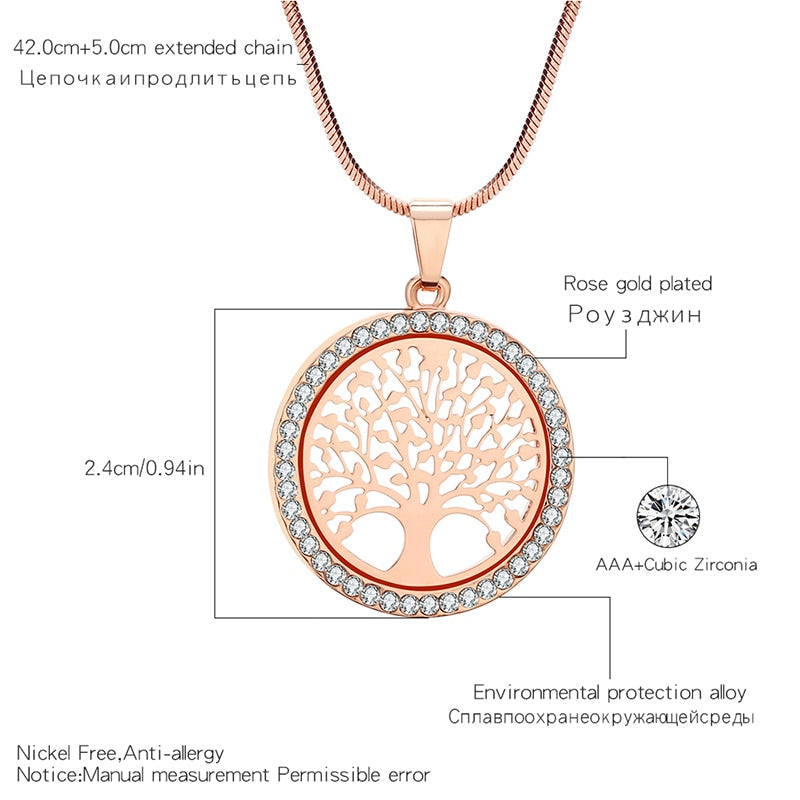 Elegant Tree of Life Pendant Necklace