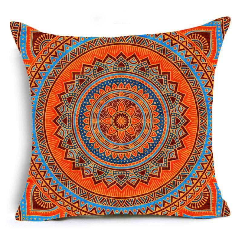 Mandala Polyester Cushion Pillow Case