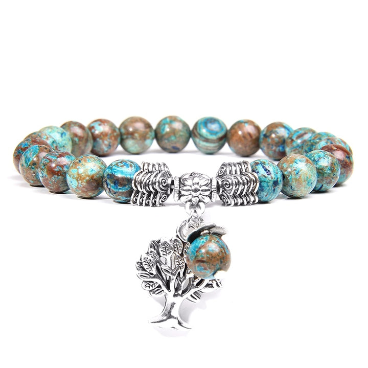 Natural Lapis Lazuli Beads Tree of Life Bracelet