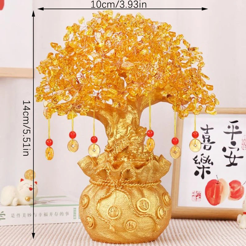 Lucky Crystal Wealth Tree Good Fortune Crystal Tree of Life