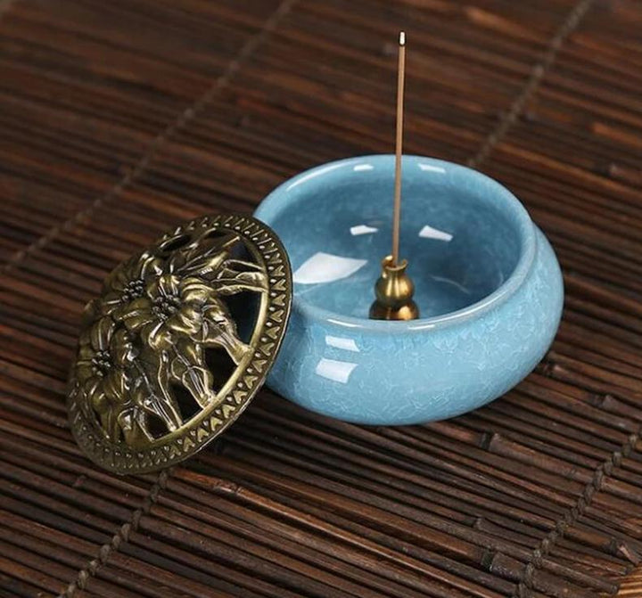 Ceramic Porcelain Buddhism Incense Burner
