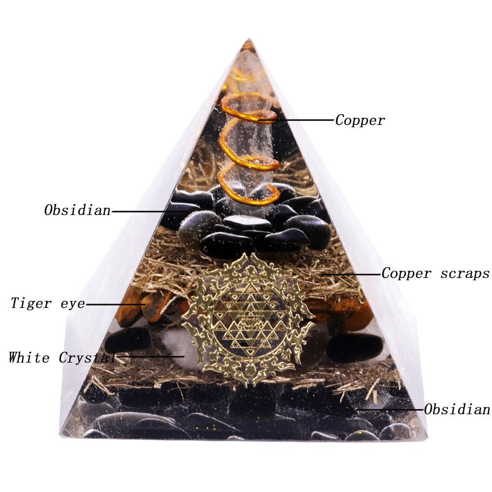 Orgone Pyramid Healing Metaphysical Reiki Crystal