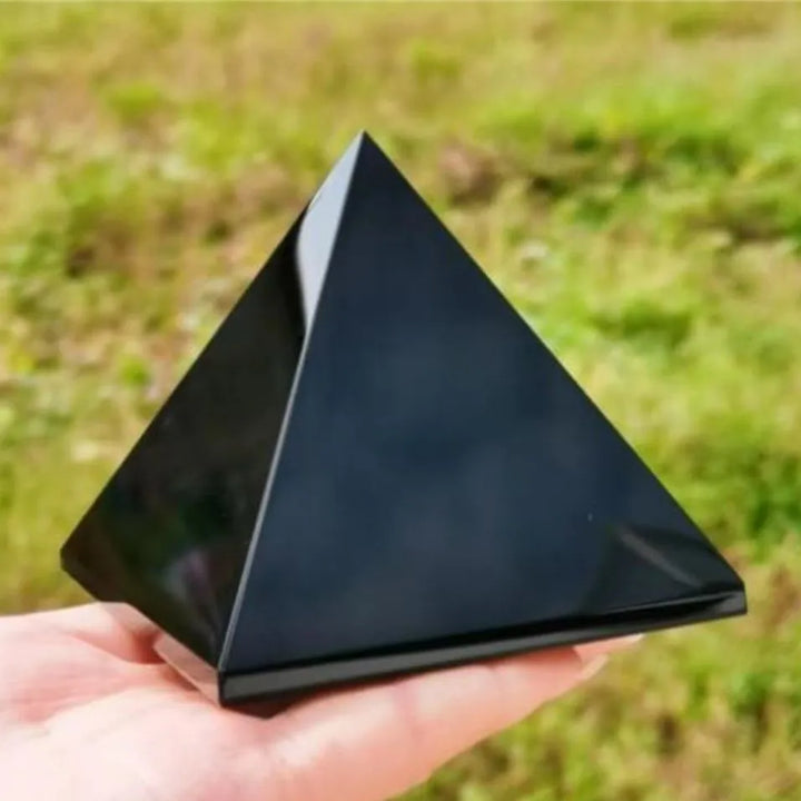 Natural Obsidian Pyramid