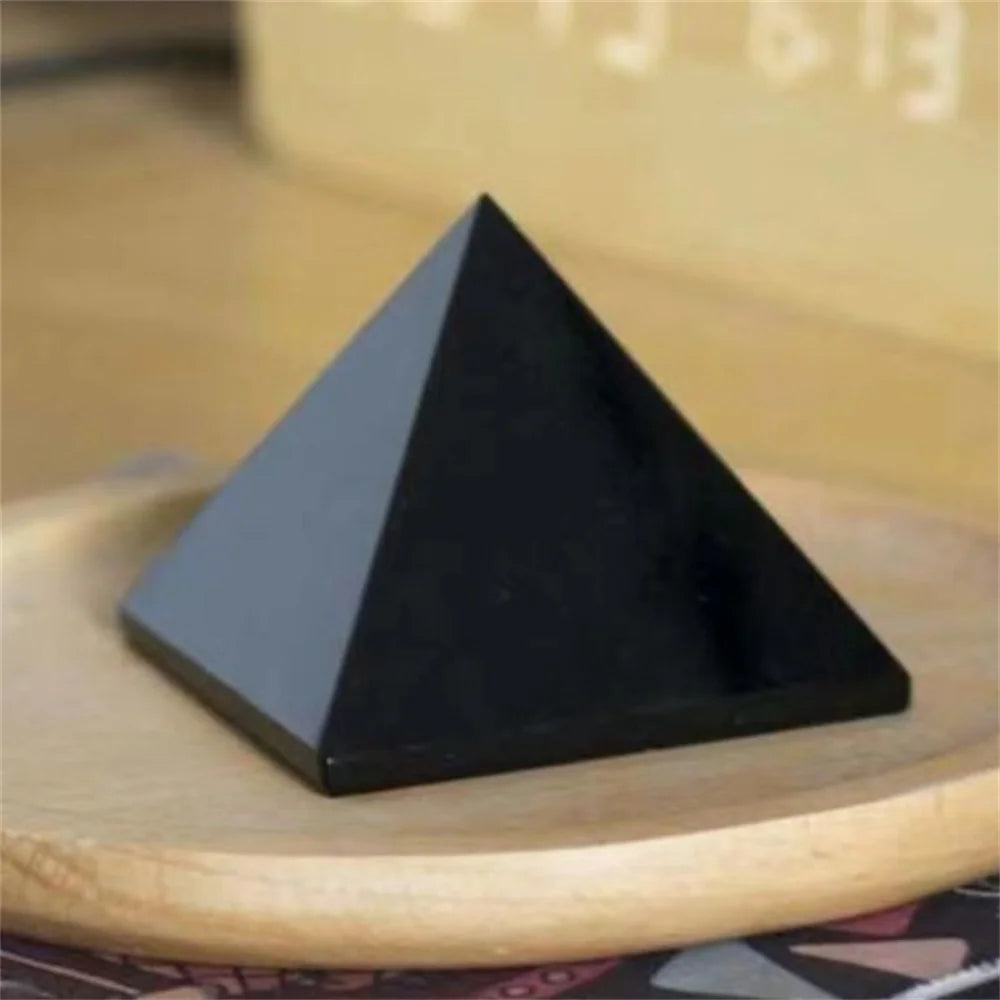 Natural Obsidian Pyramid