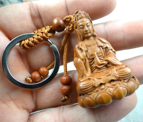 Three-dimensional Buddha keychain