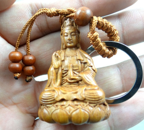 Three-dimensional Buddha keychain