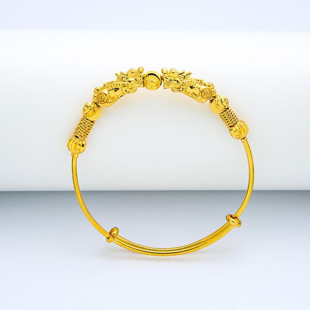 Pixiu Gold Bangle | Wealth Guard