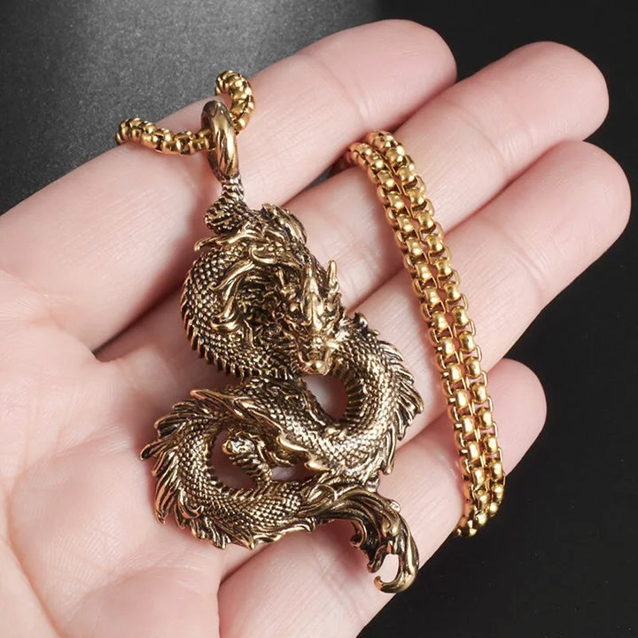 Vintage Chinese Dragon Necklace