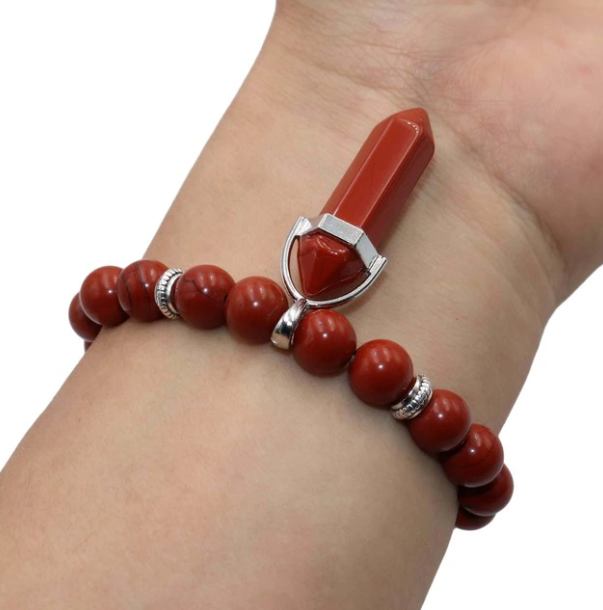 Natural Stone Hexagonal Yoga Bracelet Crystal Beads Spiritual Bracelet