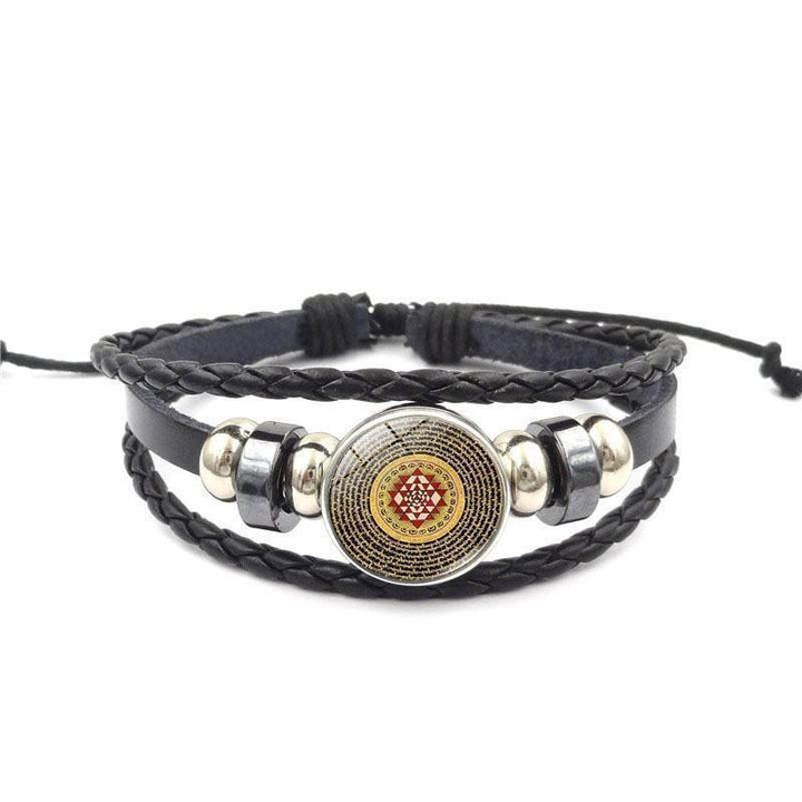 Sri Yantra Multilayer Leather Bracelet