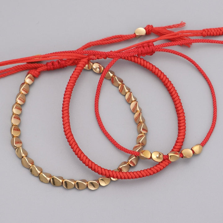 Lucky Tibetan Braided Copper Beads Bracelet