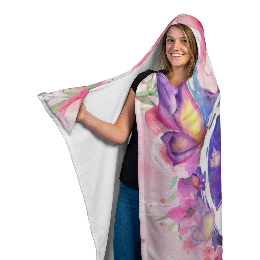 Peace Colorful Hooded Blanket