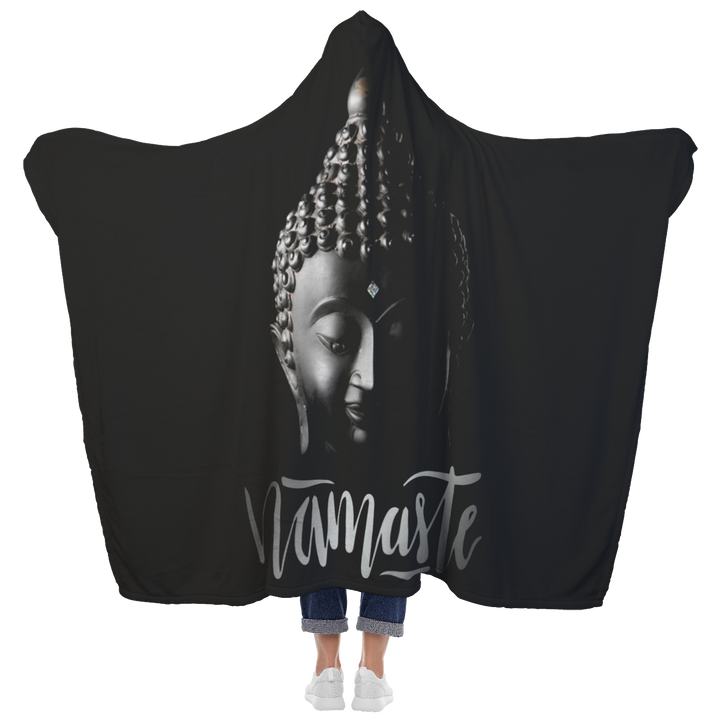 Black Buddha Hooded Blanket