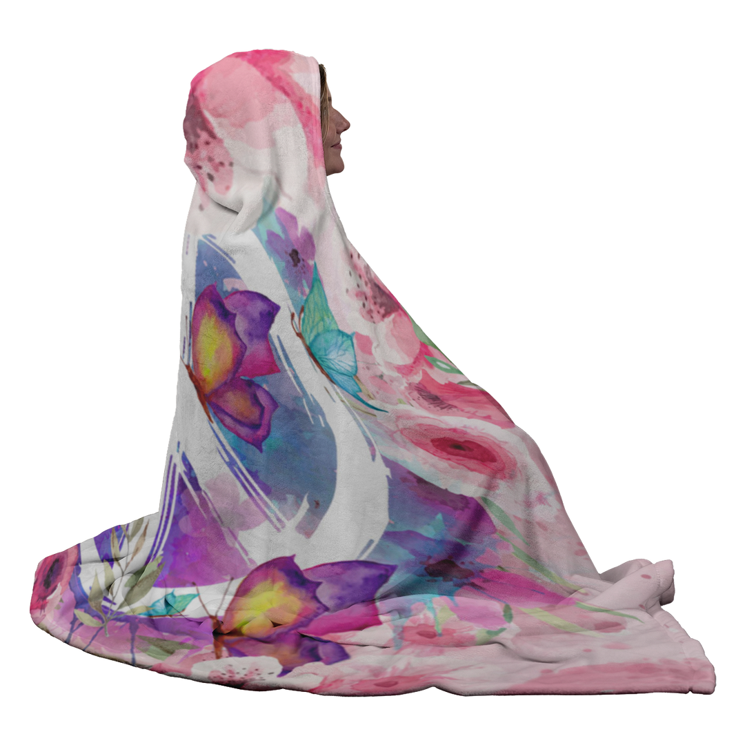 Peace Colorful Hooded Blanket