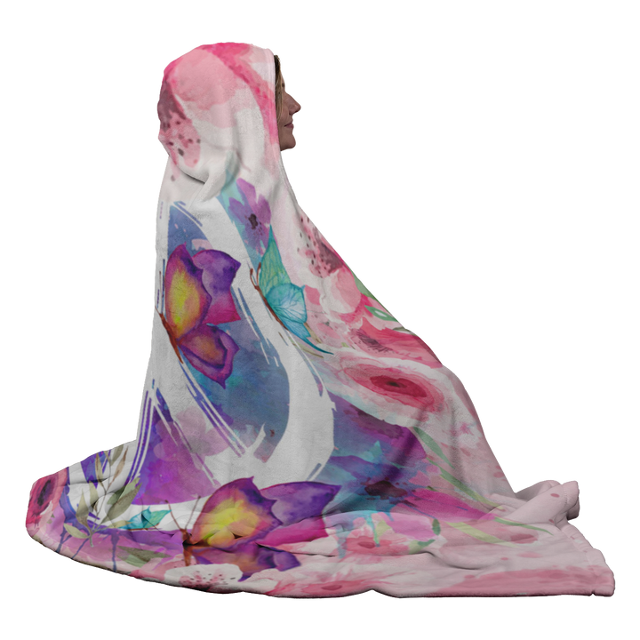 Peace Colorful Hooded Blanket