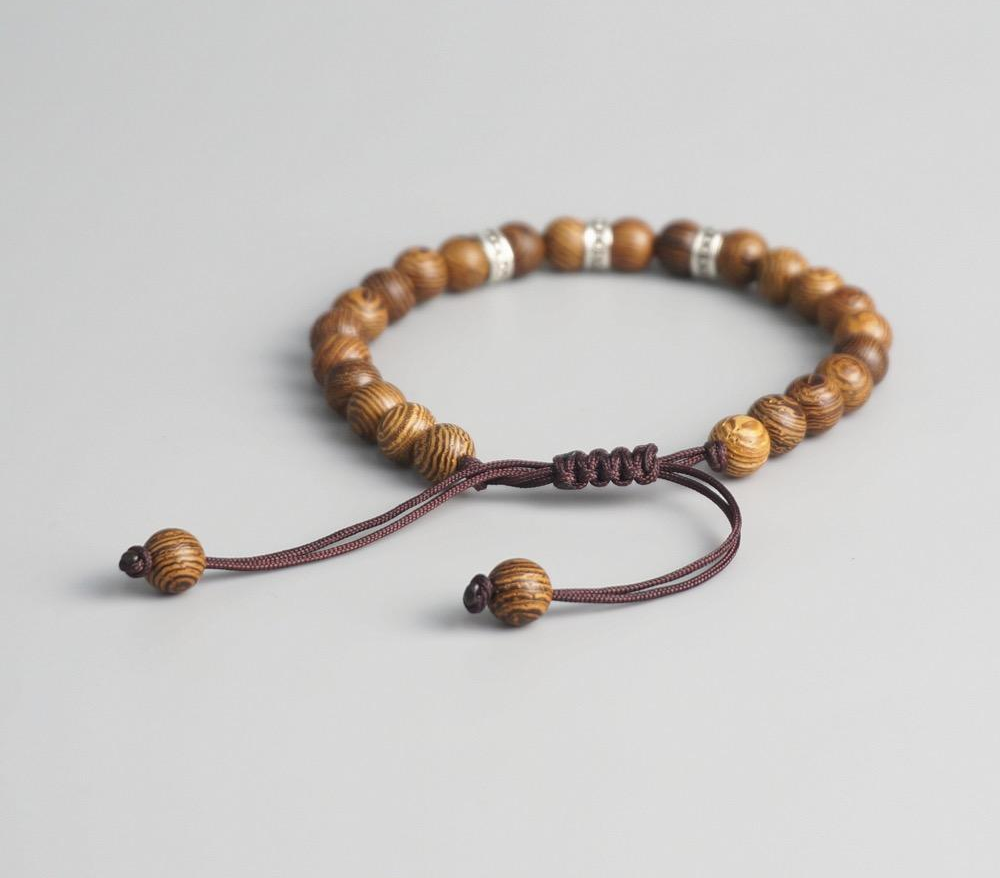 Tibetan Buddhist Hand Braided Lucky Wood Bracelet