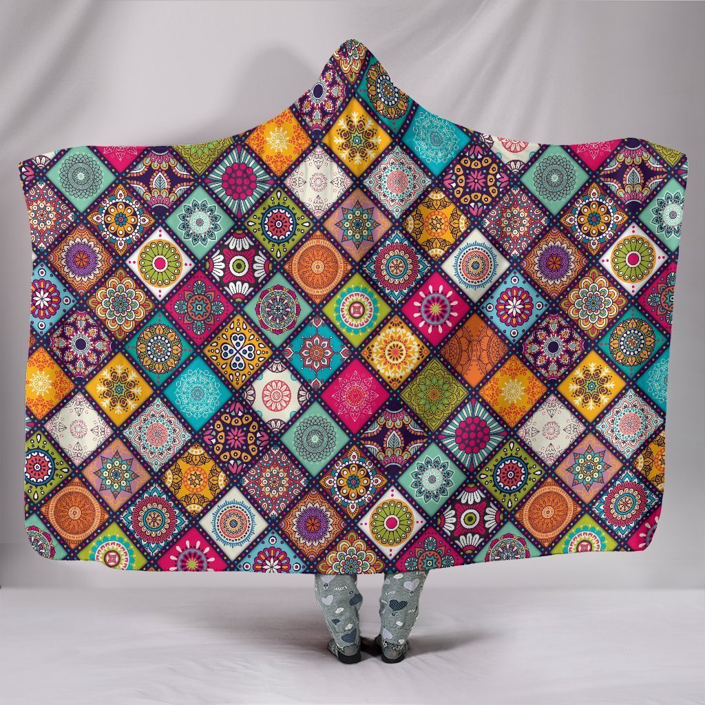 Beautiful Mandala Hooded Blanket