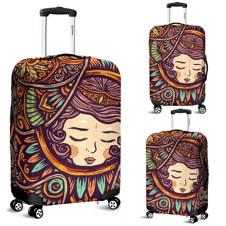 Woman Abstract Luggage Cover
