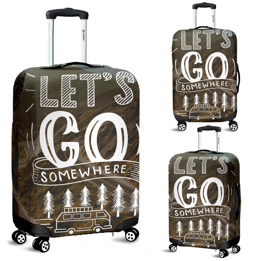 Let's Go Somewhere Luggage Cover