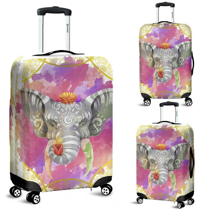 Elephant Colorful Luggage Cover
