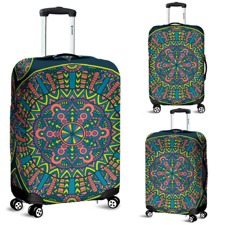 Blue Mandala Luggage Cover