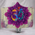 Purple Mandala Om Hooded Blanket