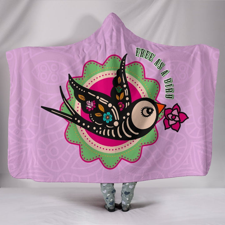 Free As A Bird Hooded Blanket