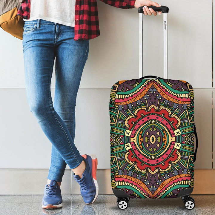 Colorful Mandala Design Luggage Cover