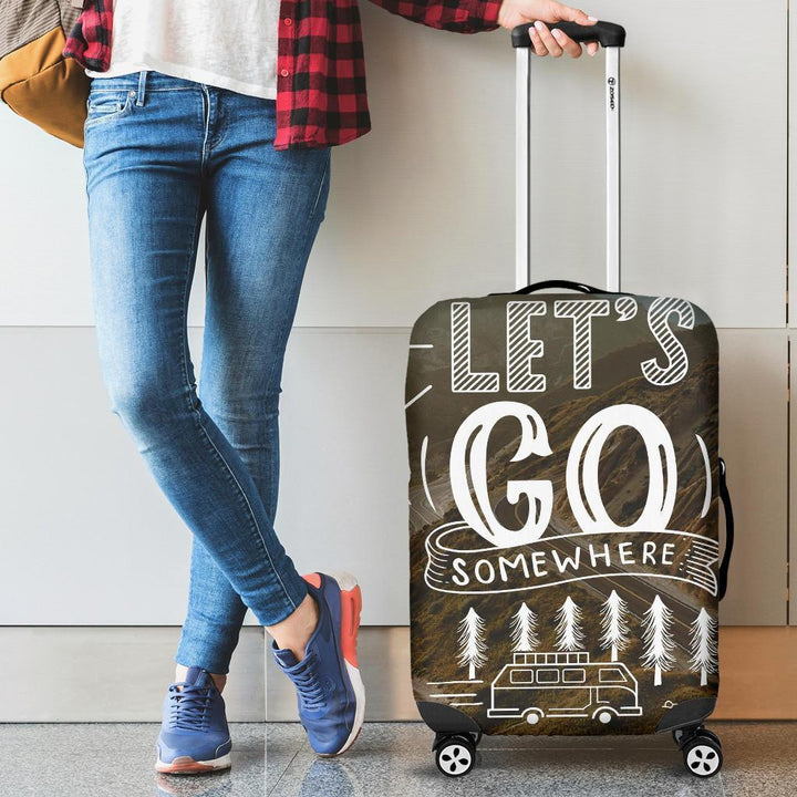 Let's Go Somewhere Luggage Cover