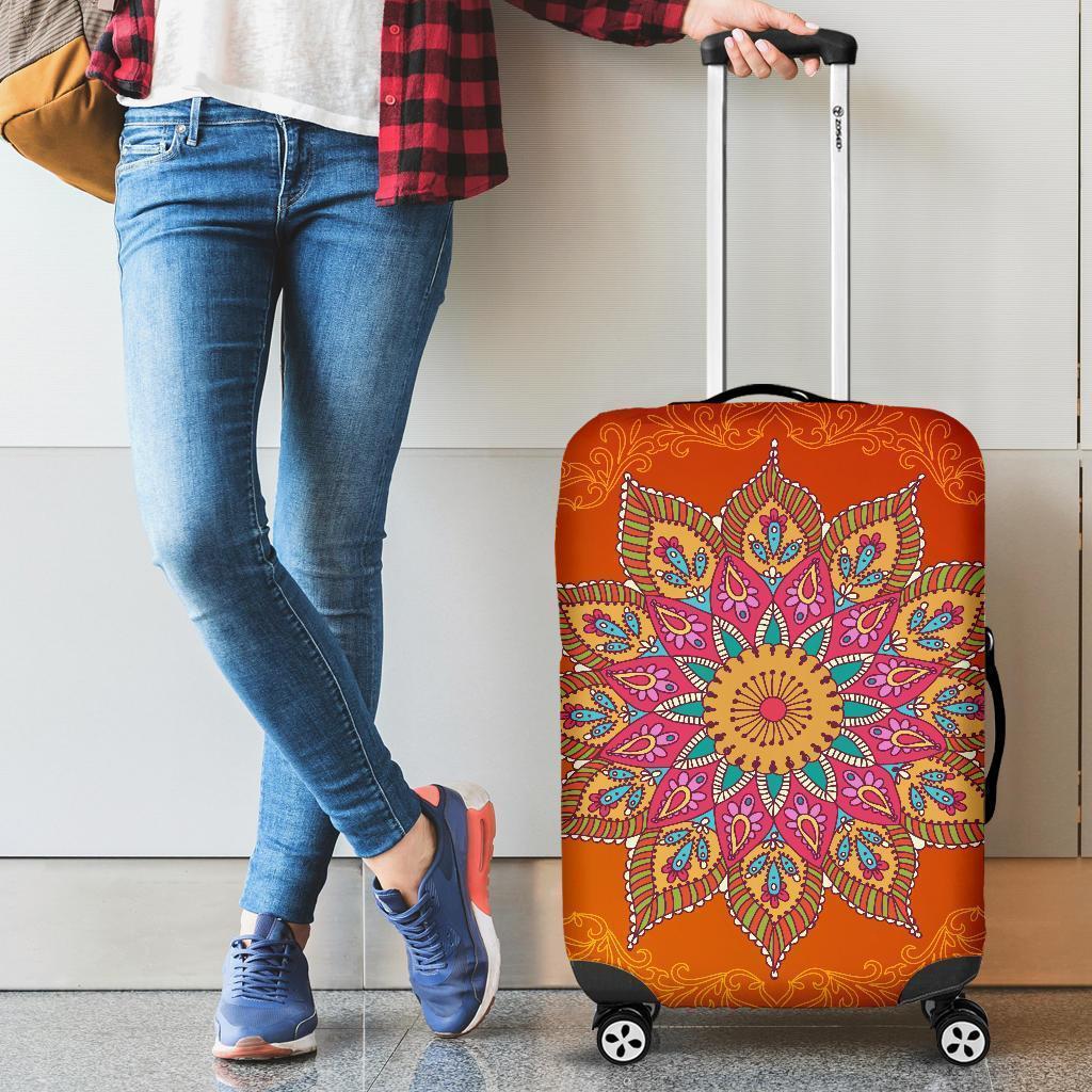 Colorful Flower Luggage Cover