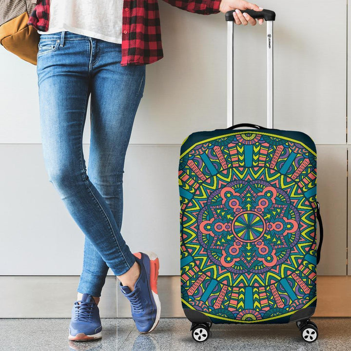 Blue Mandala Luggage Cover