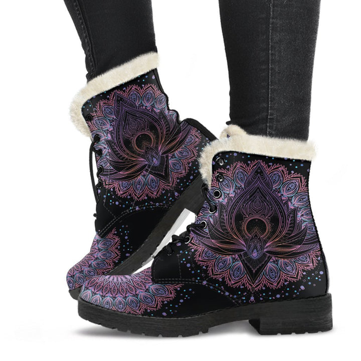 Lotus Leather Boots