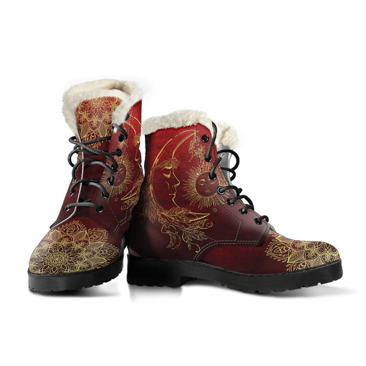 Red Sun And Moon Boots