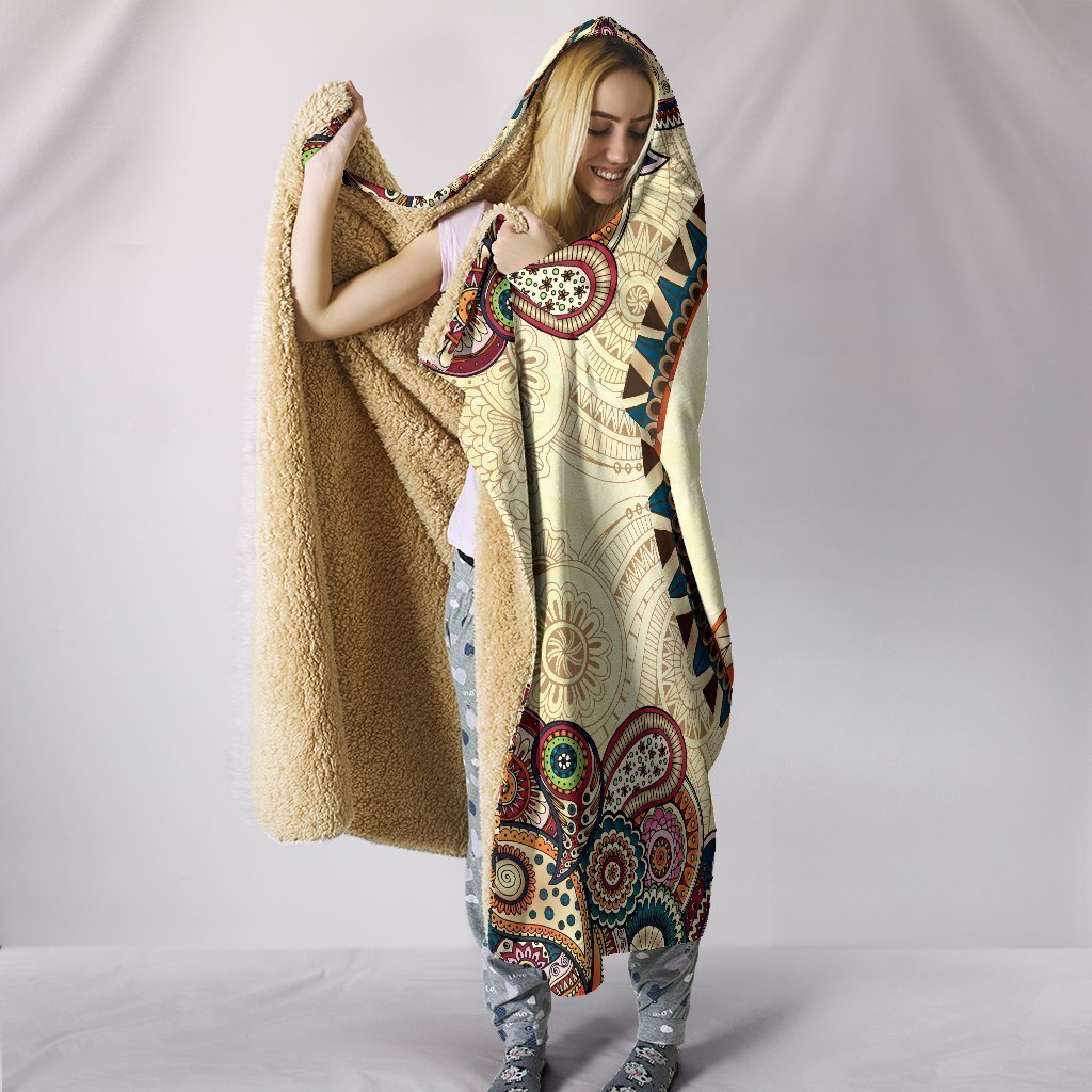 Peace and Mandala Hooded Blanket