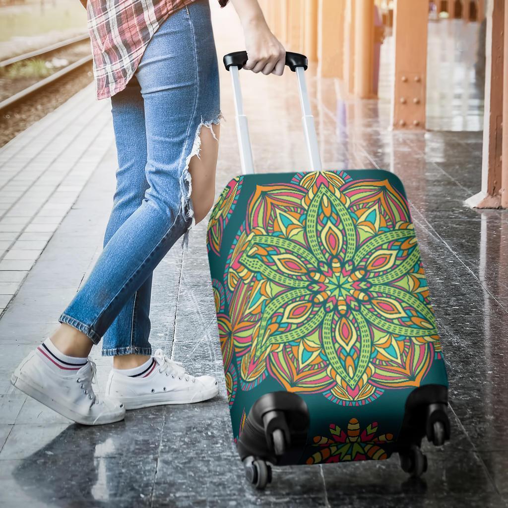 Flower Mandala Luggage Cover