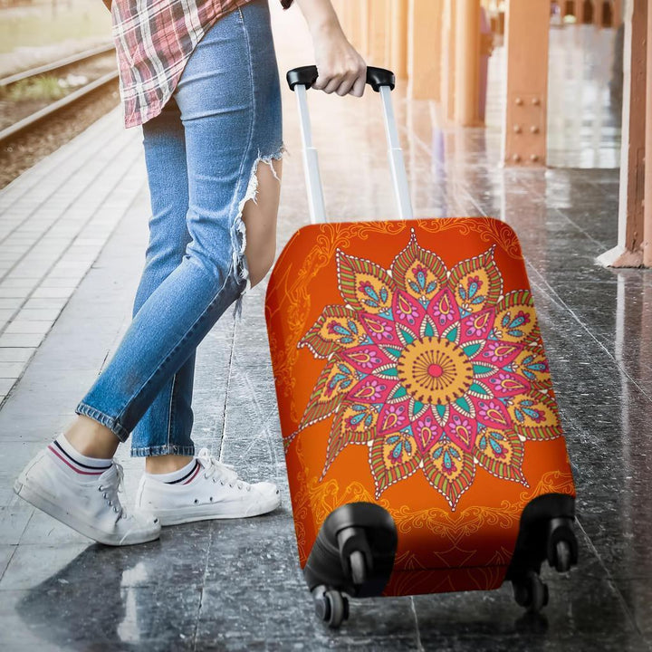 Colorful Flower Luggage Cover