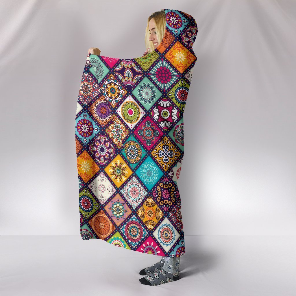 Beautiful Mandala Hooded Blanket