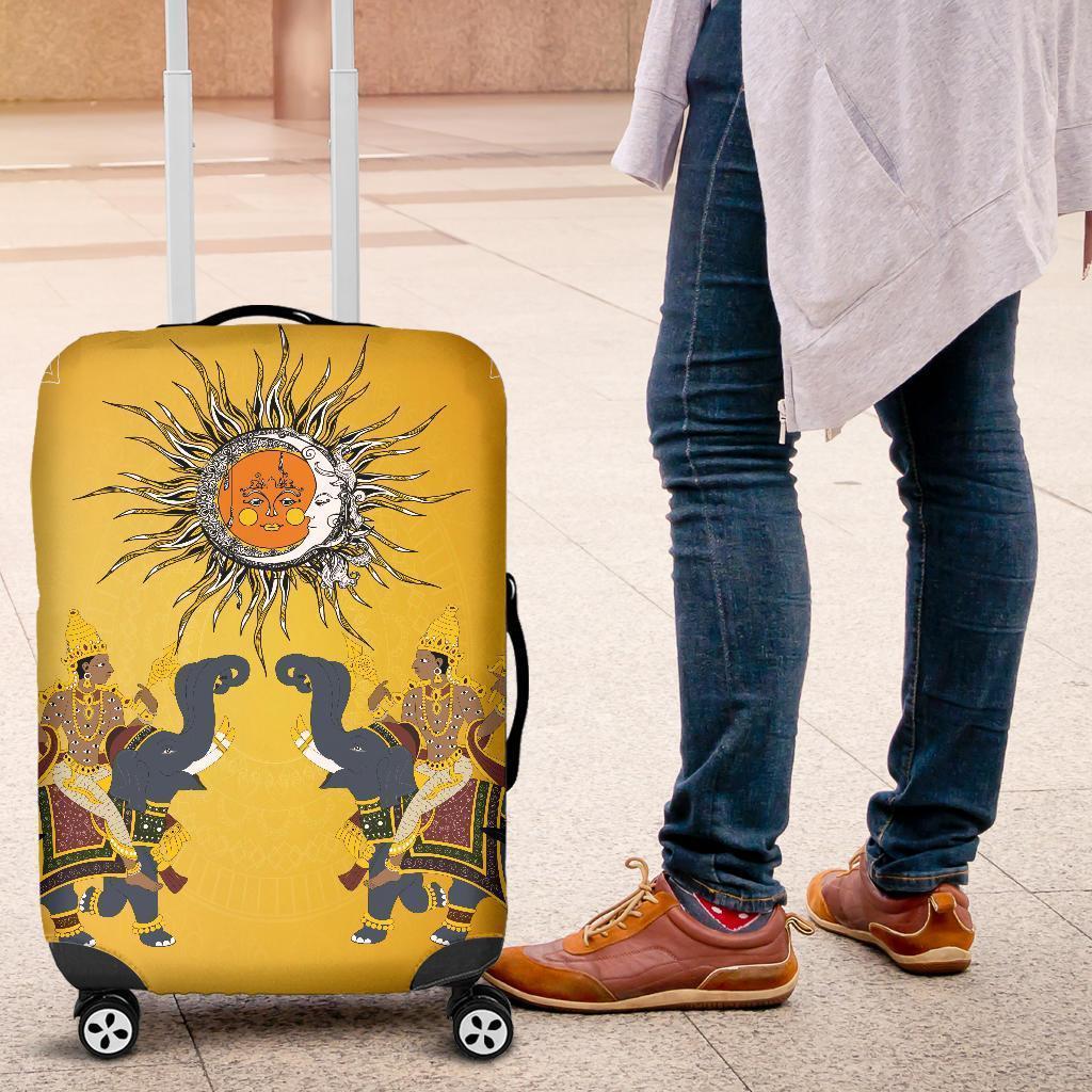 Elephants and Sun Luggage Cover