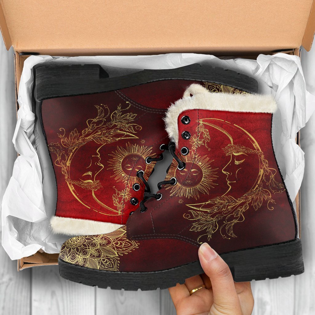 Red Sun And Moon Boots