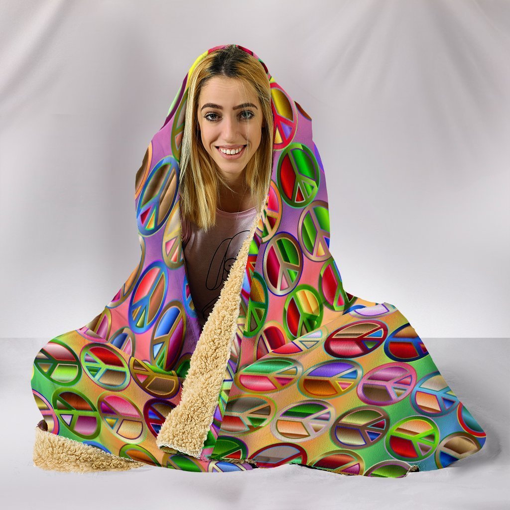 Surrounded by Peace Hooded Blanket