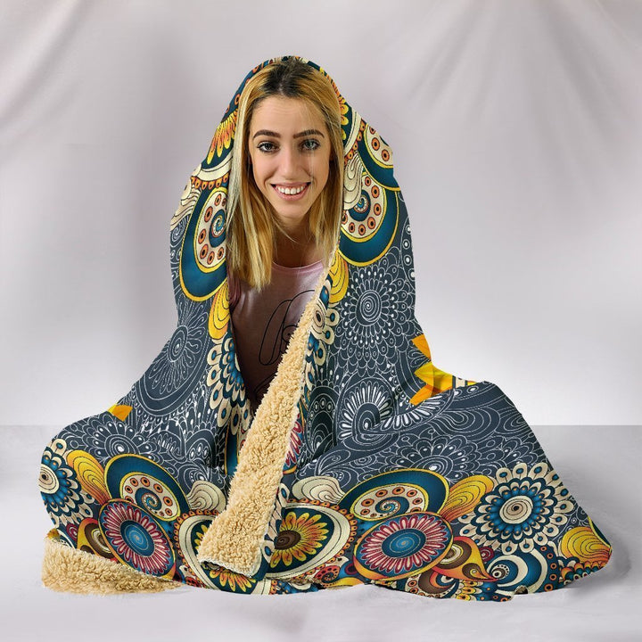 Peace Mandala Hooded Blanket
