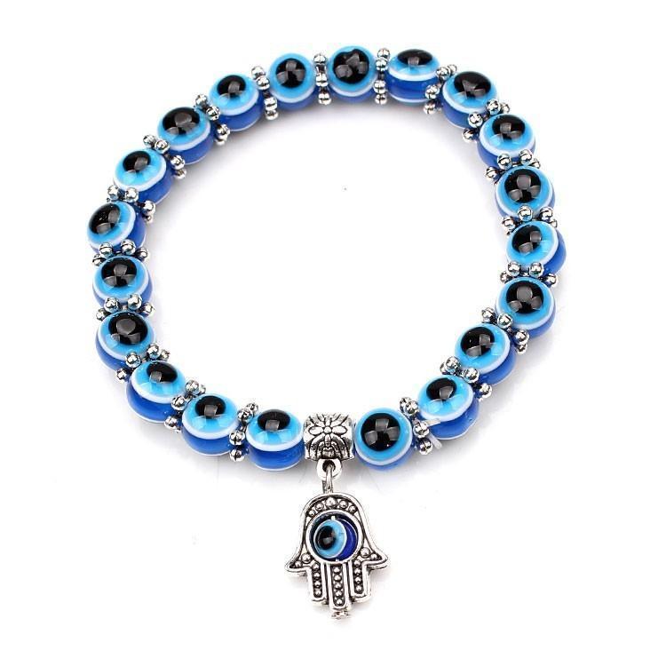 Blue Evil Eye Hand Fatima Bracelet