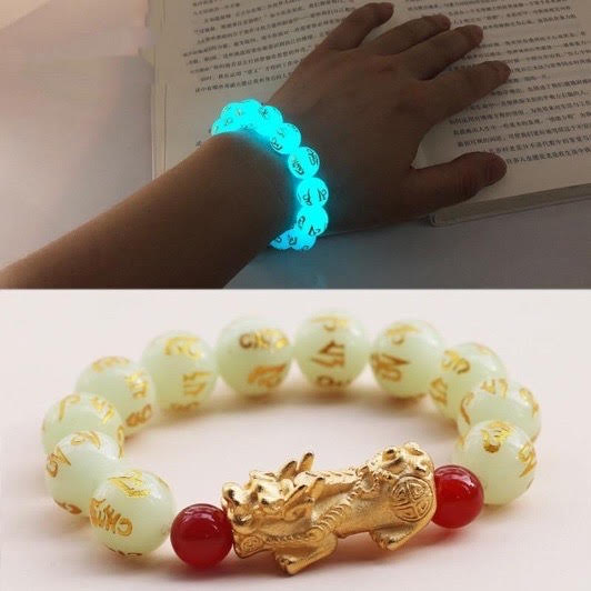 Feng Shui Luminous Stone Beads Bracelet