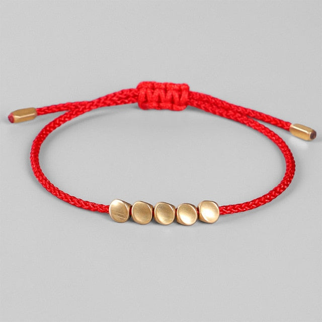 Lucky Tibetan Braided Copper Beads Bracelet