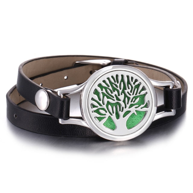 Tree of Life Diffuser Locket Bracelet