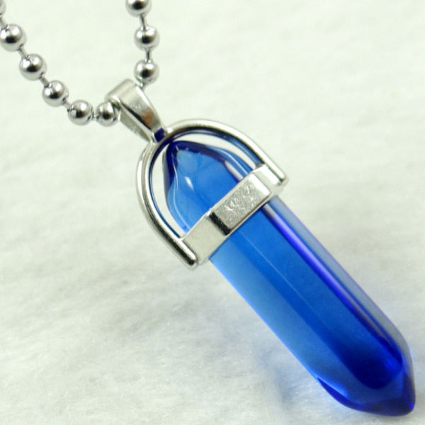 Titanium Crystal Chakra Pendant Necklace Gemstone Lucky Charm