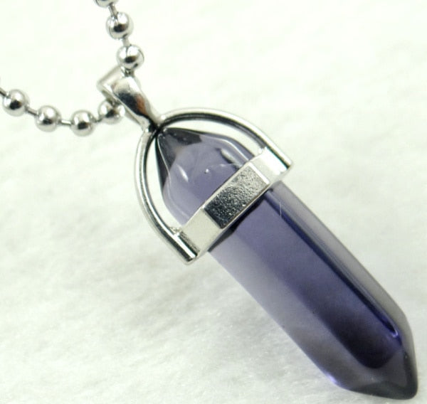 Titanium Crystal Chakra Pendant Necklace Gemstone Lucky Charm