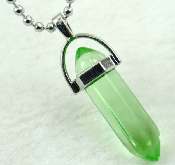 Titanium Crystal Chakra Pendant Necklace Gemstone Lucky Charm