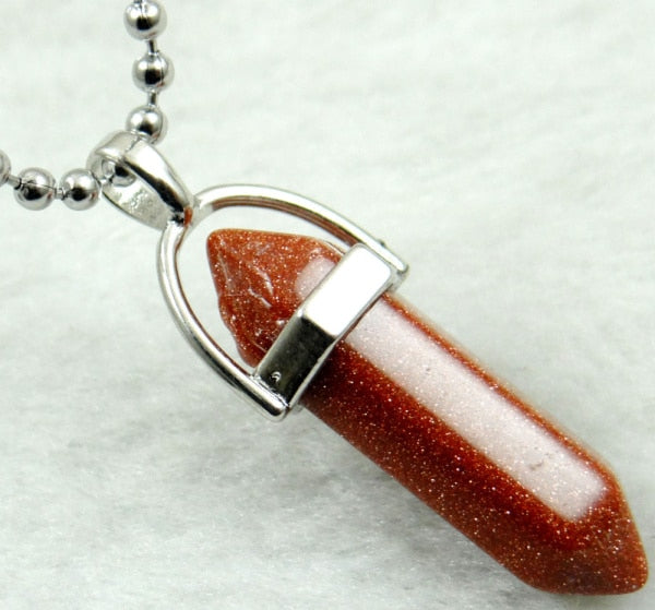 Titanium Crystal Chakra Pendant Necklace Gemstone Lucky Charm