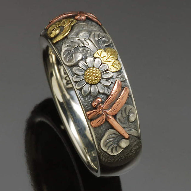 Vintage Carved Flower Antique Ring